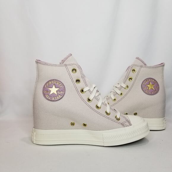 Converse Women's CTAS Wedge Platform Golden Hits Size 7.5 Orchid A12763C  NWT - Picture 3 of 9